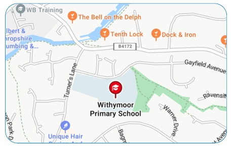 Map to show where Withymoor school is located.